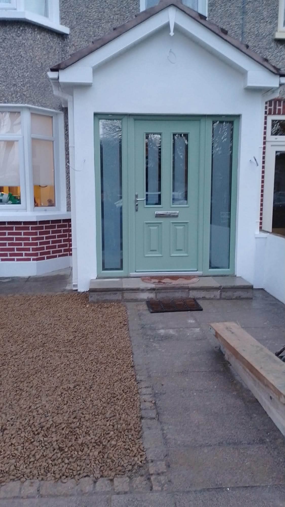 Completed front porch extension